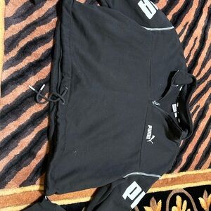 Puma Black Zip-Up Cropped Top